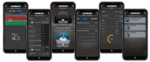 Application Airmar CAST étalonnage Bluetooth sonde TriSonic UDST820