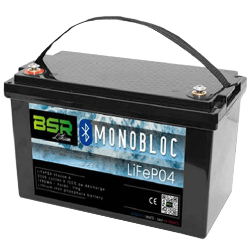 Batterie Lithium Monobloc BSR 12V 100A du pack complet Minn kota et batterie BSR