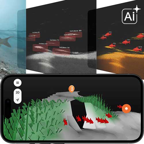 détection des poissons par IA sondeur Deeper CHIRP+ 4