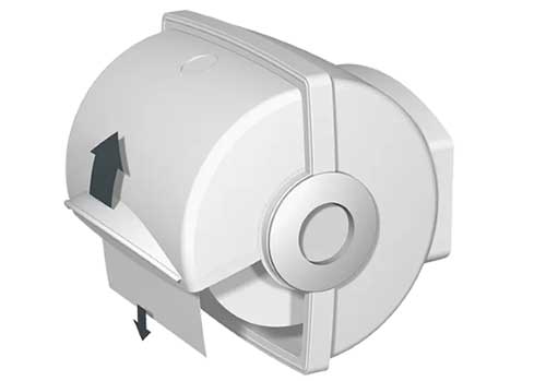Mécanisme de rétracation et de distribution automatique du porte-rouleau papier hygiénique étanche Dometic