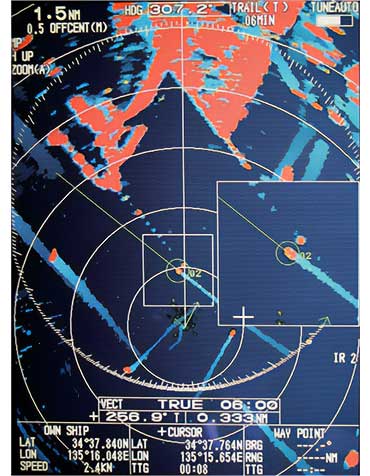 Cible AIS et ARPA du radar furuno m1935