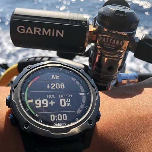 Fonction plongée de la montre de plongée connectée GPS Garmin Descent Mk2i + sonde Garmin Descent T1