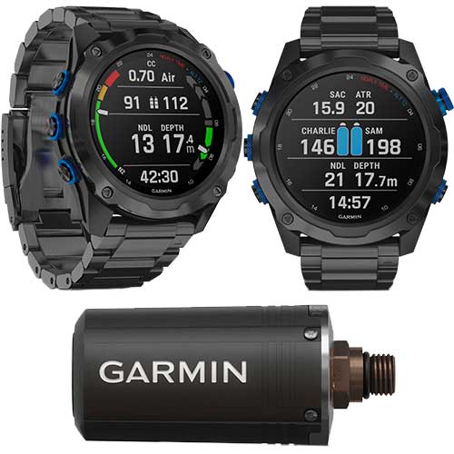 Technologie Garmin SubWave de la montre de plongée Garmin Descent Mk2i + sonde Descent T1
