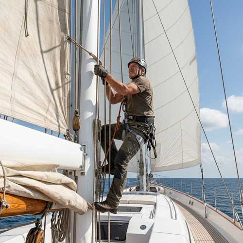 Ajustement baudrier sur veste de quart