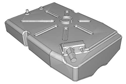 réservoir carburant PE 100 litres osculati